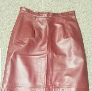 Leather skirt long